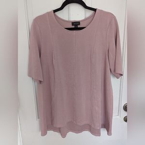 $10 SALE J Jill Wearever Short sleeve shirt pink mauve size large